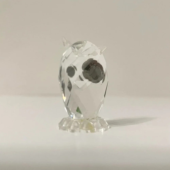 Crystal Glass Owl Figurine Miniature Figure 1.5 Inch - Picture 4 of 16
